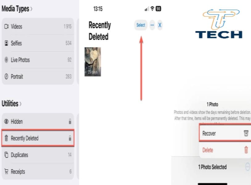 استرجاع الفيديوهات المحذوفة من الآيفون