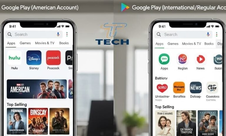 الفرق بين حساب جوجل بلاي الأمريكي والعادي من حيث التطبيقات والمحتوى