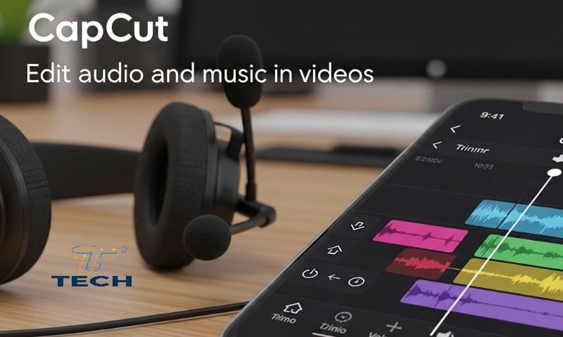 CapCut تعديل الصوت والموسيقى في الفيديو