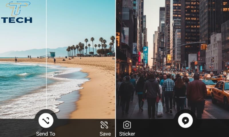 كيف اقسم الصور في السناب شات ودمج صورتين معاً