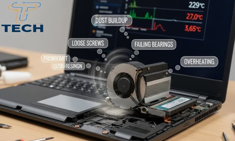 سبب صوت المروحة العالي في اللاب توب